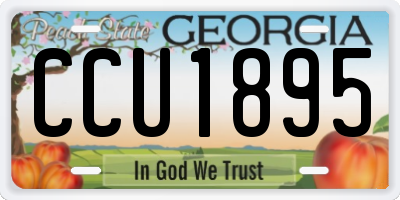 GA license plate CCU1895