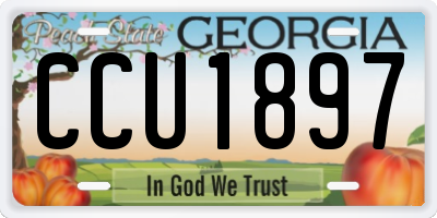 GA license plate CCU1897