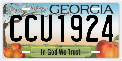 GA license plate CCU1924