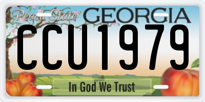 GA license plate CCU1979