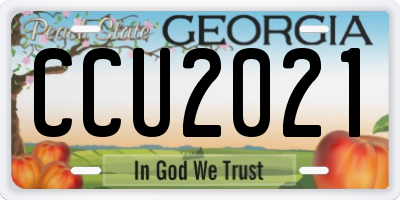 GA license plate CCU2021