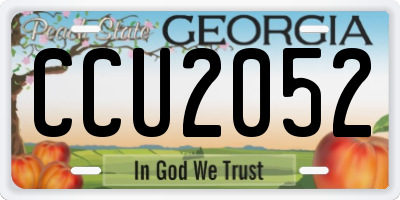 GA license plate CCU2052