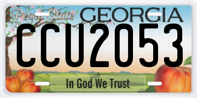 GA license plate CCU2053