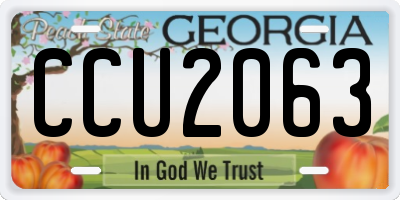 GA license plate CCU2063