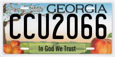 GA license plate CCU2066