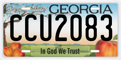 GA license plate CCU2083