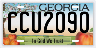 GA license plate CCU2090