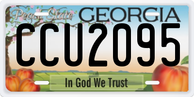 GA license plate CCU2095