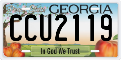 GA license plate CCU2119