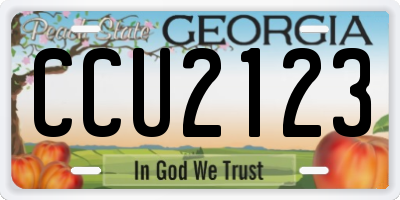 GA license plate CCU2123