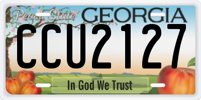 GA license plate CCU2127