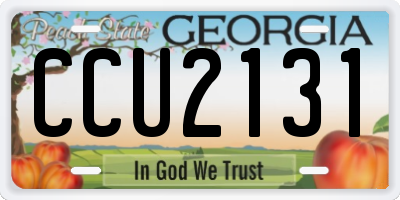 GA license plate CCU2131