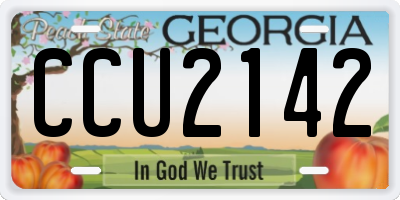 GA license plate CCU2142