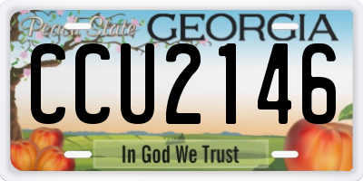 GA license plate CCU2146