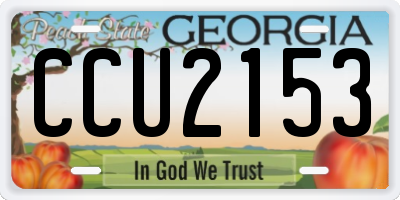 GA license plate CCU2153