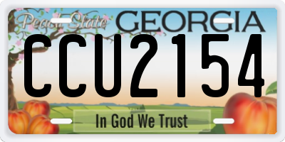 GA license plate CCU2154