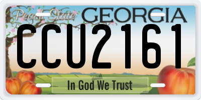 GA license plate CCU2161