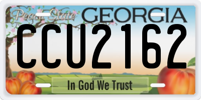 GA license plate CCU2162