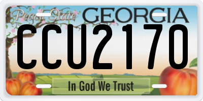 GA license plate CCU2170