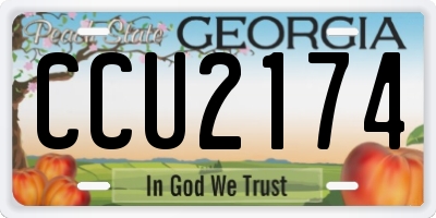 GA license plate CCU2174