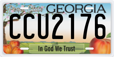 GA license plate CCU2176