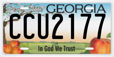 GA license plate CCU2177