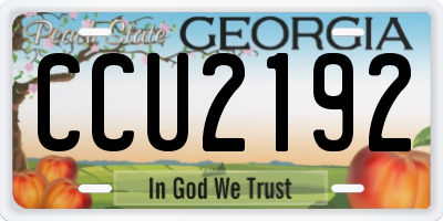 GA license plate CCU2192