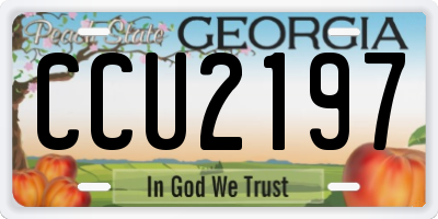 GA license plate CCU2197