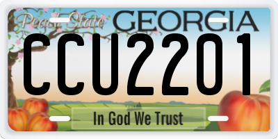 GA license plate CCU2201