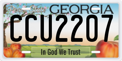 GA license plate CCU2207