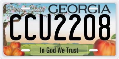 GA license plate CCU2208