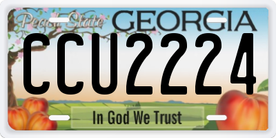 GA license plate CCU2224