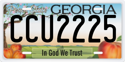 GA license plate CCU2225