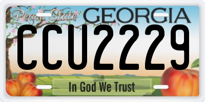 GA license plate CCU2229