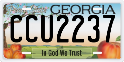 GA license plate CCU2237