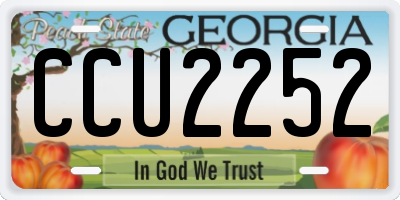 GA license plate CCU2252
