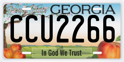 GA license plate CCU2266