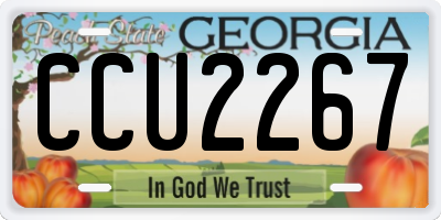 GA license plate CCU2267