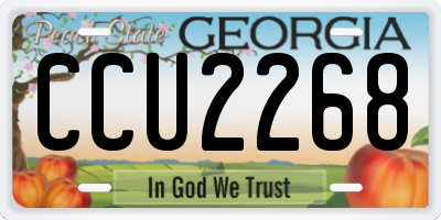 GA license plate CCU2268