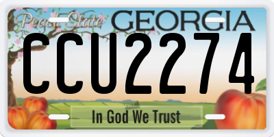 GA license plate CCU2274