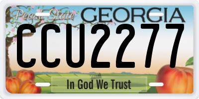 GA license plate CCU2277