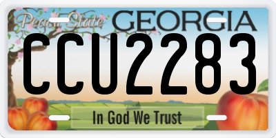 GA license plate CCU2283