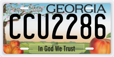 GA license plate CCU2286