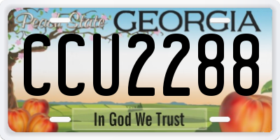 GA license plate CCU2288