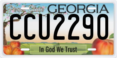 GA license plate CCU2290