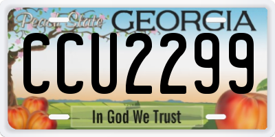 GA license plate CCU2299