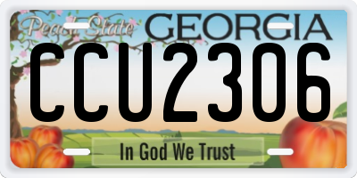 GA license plate CCU2306
