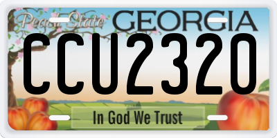 GA license plate CCU2320