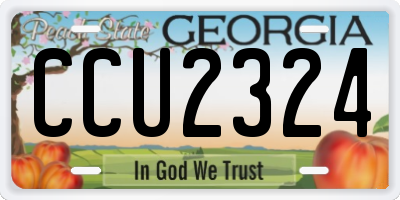GA license plate CCU2324