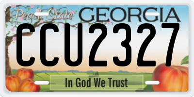 GA license plate CCU2327